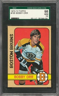 1972/73 Topps #100 Bobby Orr – SGC 98 GEM 10